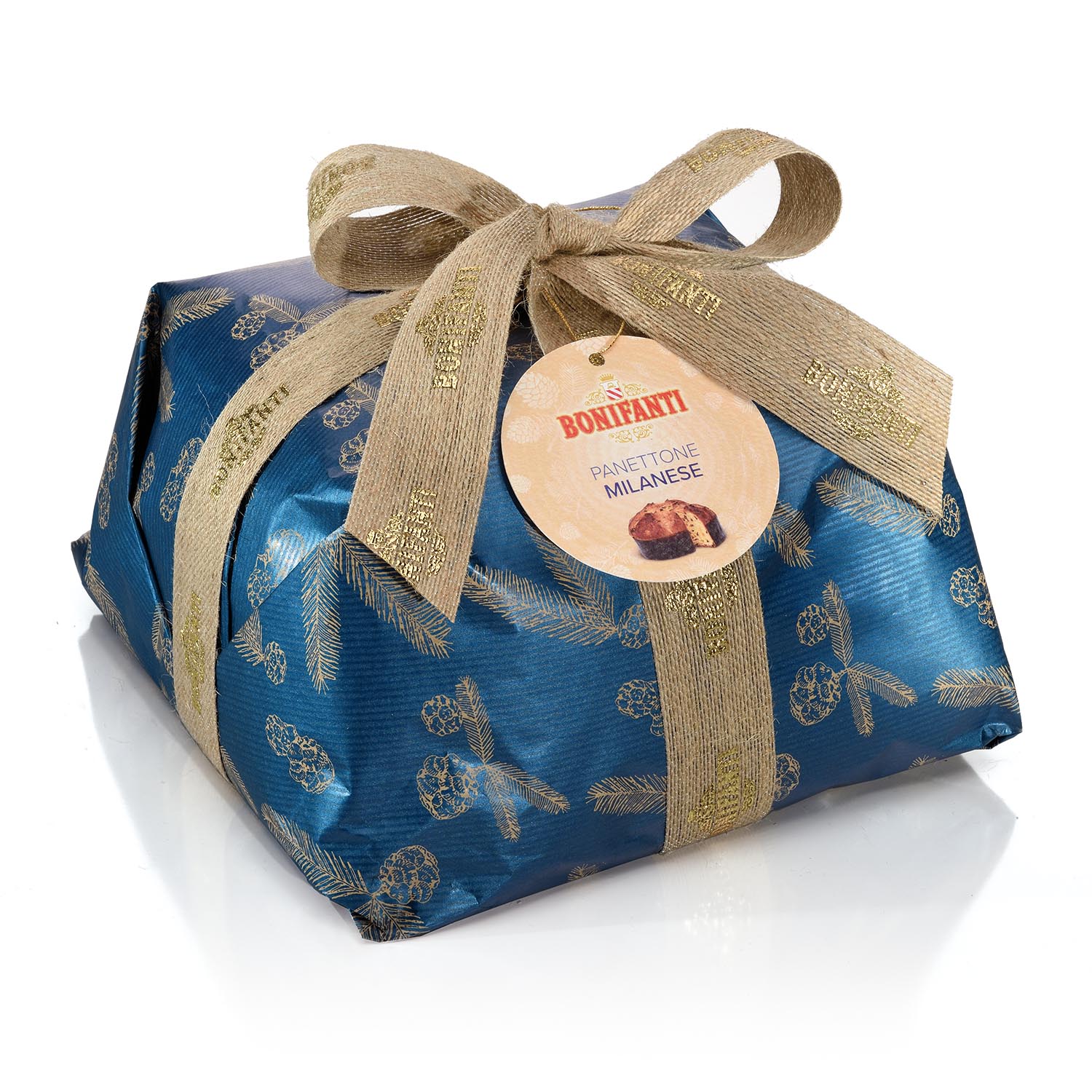 Panettone milanese basso Incarto Kraft Retrò 1 Kg