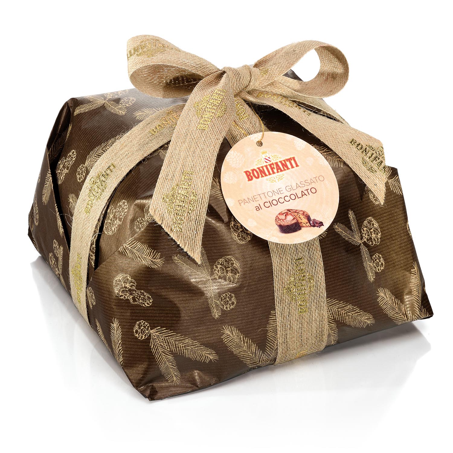 Panettone glassato al cioccolato bonifanti
