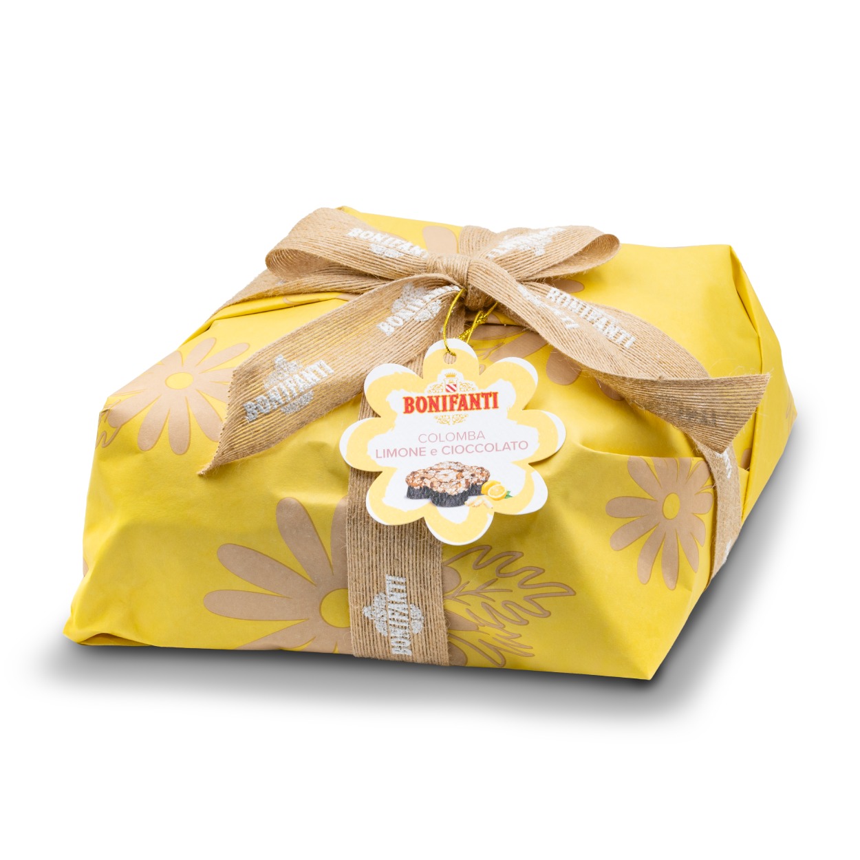 colomba limone e cioccolato Bonifanti Incarto con colomba limone e cioccolato Bonifanti